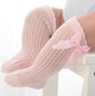 New Girls Stockings Toddler Knee High Bubble Mouth Stockings Baby Bowknot Cotton Nonslip Toddler Stocks Lace Stocking For Girl