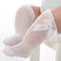 New Girls Stockings Toddler Knee High Bubble Mouth Stockings Baby Bowknot Cotton Nonslip Toddler Stocks Lace Stocking For Girl