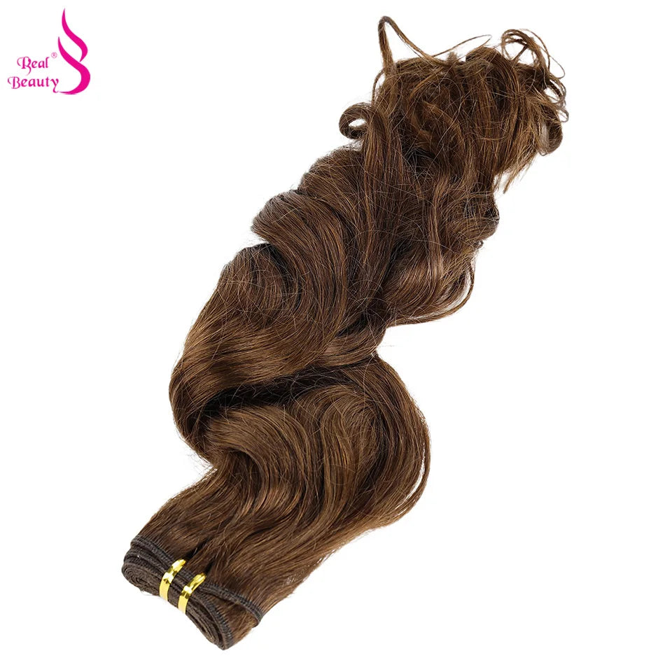 Real Beauty Platinum Blond Brazilian Body Wave Hair Weave Bundles 12"-28" High Ratio Remy Hair Extensions Brown #2 #4 #P6/613