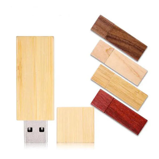 Wooden USB Flash Drive 2.0 1GB 2GB 4GB Natural Wood Wedding Gift 3.0 8GB 16GB 32GB 64GB Memory Stick Free Engrave Logo