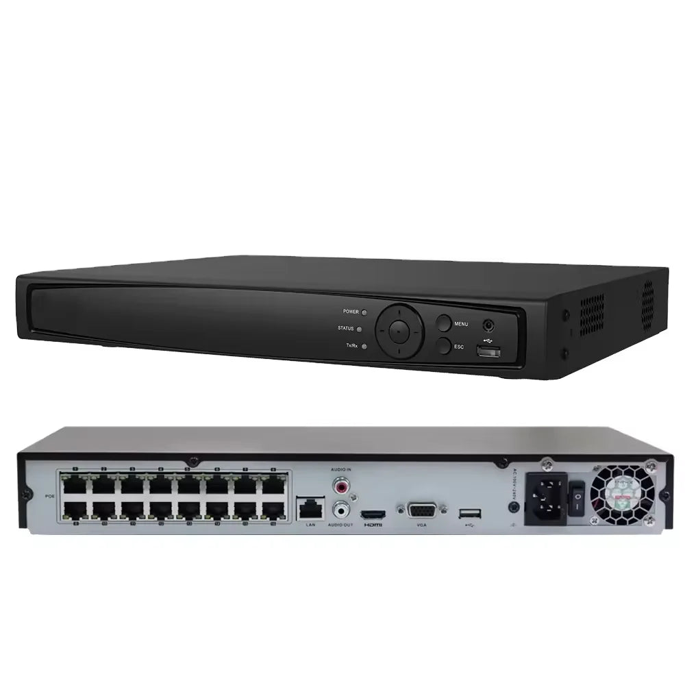 OEM 16 ChannelS NVR POE 4K Two-Way Audio 2SATA up to 10TB PoE Interfaces 16 Port Network Video Recorder