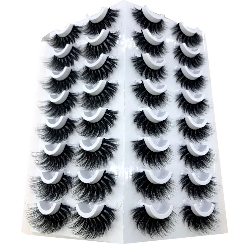 16 Pairs 3D Mink Lashes Natural False Eyelashes Dramatic Volume Fake Lashes Makeup Eyelash Extension Silk Eyelashes