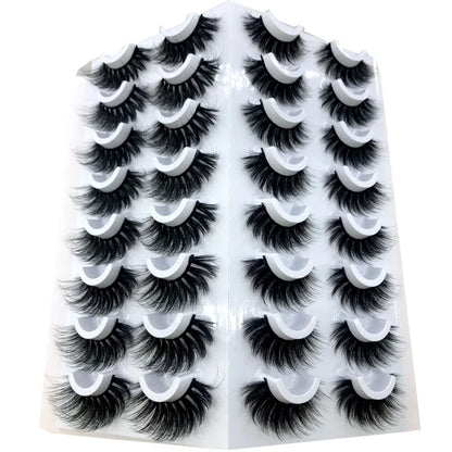 16 Pairs 3D Mink Lashes Natural False Eyelashes Dramatic Volume Fake Lashes Makeup Eyelash Extension Silk Eyelashes