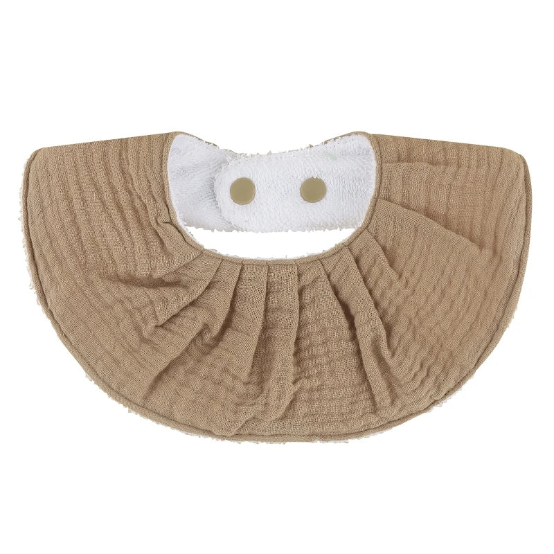 Cotton Gause Baby Bibs Solid Color Absorbent Baby Tassel Bib Newborn Burp Cloths Bandana Scarf for Kids Baby Girls Feeding Item