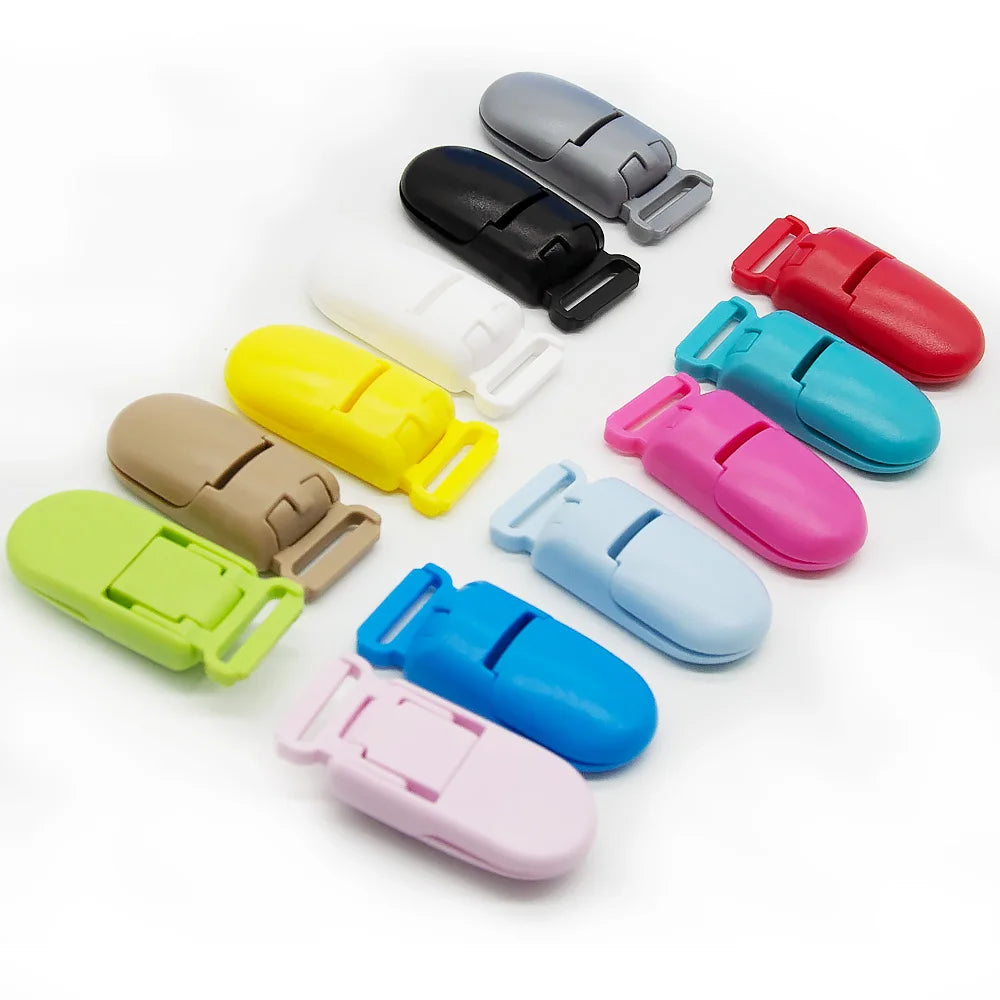 Cute-Idea Plastic Clip Cord Silicone Beads Food Grade Teething DIY Accessories Pacifier Chain BPA FREE Chewable Baby Product Toy