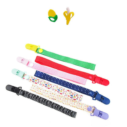 Adjust Baby Pacifier Clip Chain Ribbon Dummy Holder Chupetas Soother Pacifier Clips Leash Strap Nipple Holder for Infant Feeding