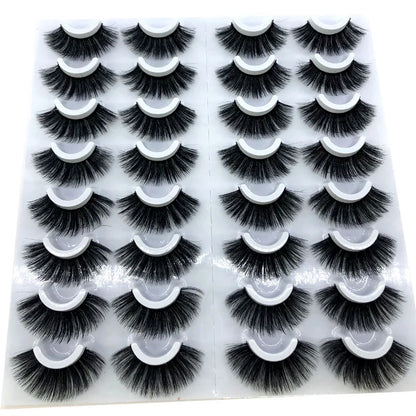 16 Pairs 3D Mink Lashes Natural False Eyelashes Dramatic Volume Fake Lashes Makeup Eyelash Extension Silk Eyelashes