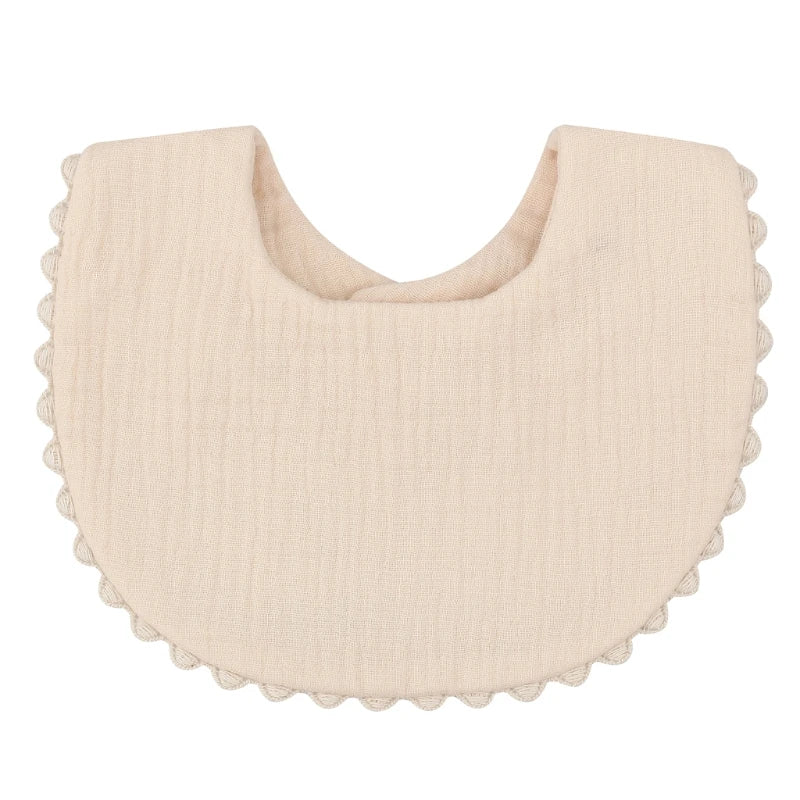 Cotton Gause Baby Bibs Solid Color Absorbent Baby Tassel Bib Newborn Burp Cloths Bandana Scarf for Kids Baby Girls Feeding Item