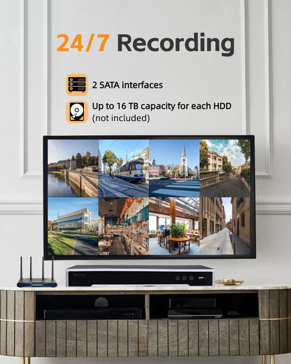 DS-7608NI-Q2/8P HIK ORIGINAL 8 Channel PoE 4K Network Video Recorder NVR Plug Play International English Version US Stock