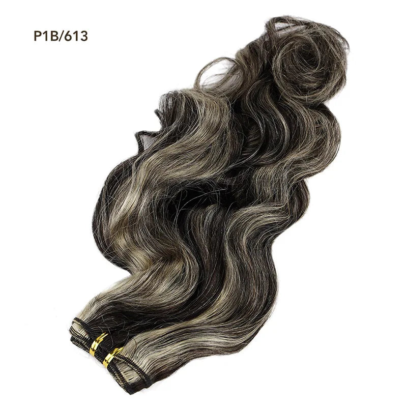 Real Beauty Platinum Blond Brazilian Body Wave Hair Weave Bundles 12"-28" High Ratio Remy Hair Extensions Brown #2 #4 #P6/613