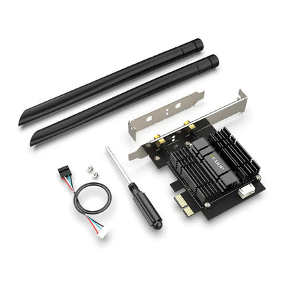 EDUP EP-9632GS WiFi+BT AC1300Mbps WiFi Adapter PCI Express Network Card for PC Laptop Windows