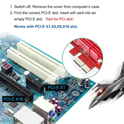 EDUP AX200NGW 802.11ax 3000Mbps Wifi 6 PCI-E Express Network Card AX200 WiFi Adapter