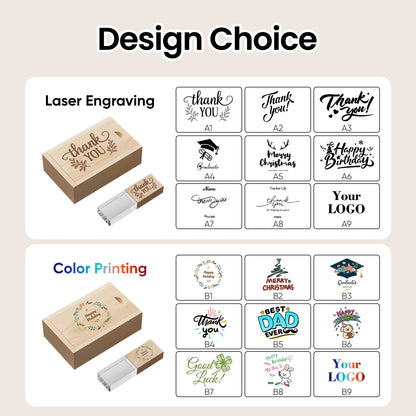 JASTER Usb Flash Drive USB 2.0 Wedding Photography Gift Wooden Crystal 64GB 32GB 16GB 4GB Memory Flash Stick Pen Drive