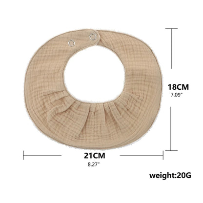 Cotton Gause Baby Bibs Solid Color Absorbent Baby Tassel Bib Newborn Burp Cloths Bandana Scarf for Kids Baby Girls Feeding Item