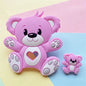 2pcs / Set Mini Silicone Elephant Lion Cat Teether Beads Baby Toy Teether Rattle BPA Free Silicone Teether