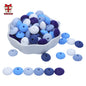 BOBO.BOX 100pc12mm Silicone Lentil Beads Baby Teething Bead BPA-Free Food Grade Making Baby Oral Care Pacifier Chain Accessorise