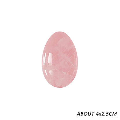 Natural Rose Quartz Yoni Egg Set Jade Egg Vaginal Muscle Firming Kegel Exercise Crystal Yoni Wand Feminine Hygiene Massage Stone
