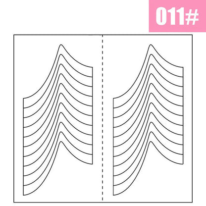 2 Sheets White French Manicure Strip Nail Art Form Fringe Tip Guides Sticker DIY Line Tips Decoration Tool