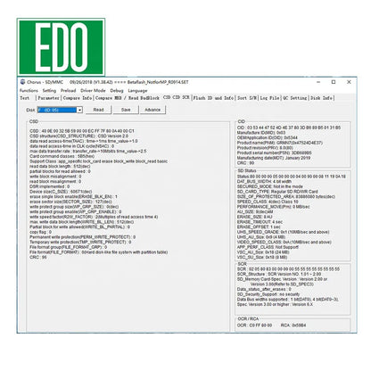 Change Cid Number SD Card CID Clone Maps Reader With Software