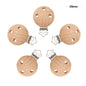 Mabochewing 20pcs 30mm 35mm Natural Beech Wood Clips for Baby Mobile Chewing Pacifier Chain
