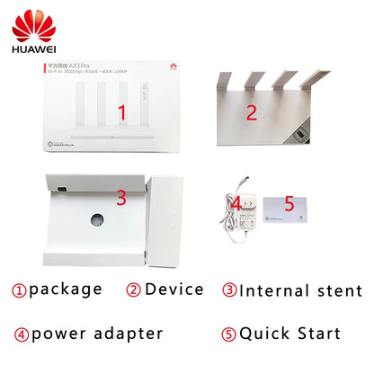 Huawei Router AX3Pro Quad-core Wifi 6+Gigabit Port 3000M Wireless Rate Internet protection Home High-speed Router 5G and 2.4G