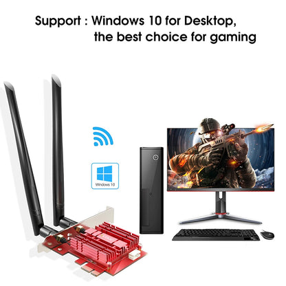 EDUP AX200NGW 802.11ax 3000Mbps Wifi 6 PCI-E Express Network Card AX200 WiFi Adapter
