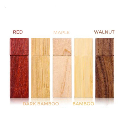 Wooden USB Flash Drive 2.0 1GB 2GB 4GB Natural Wood Wedding Gift 3.0 8GB 16GB 32GB 64GB Memory Stick Free Engrave Logo