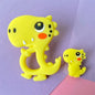 2pcs / Set Mini Silicone Elephant Lion Cat Teether Beads Baby Toy Teether Rattle BPA Free Silicone Teether