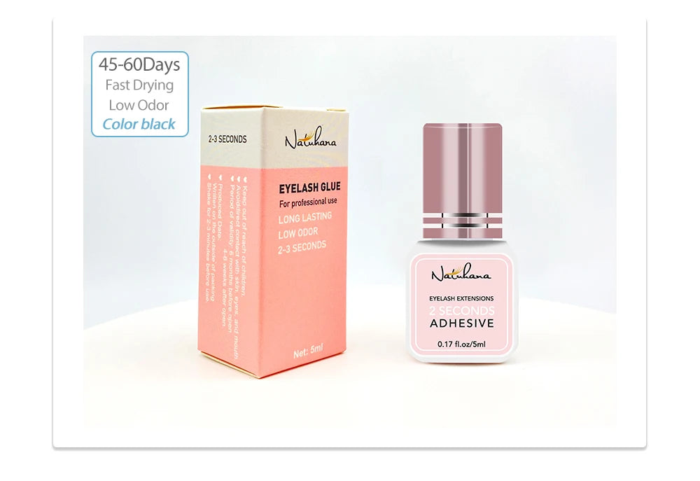 NATUHANA 3pc/lot Eyelash Glue Waterproof Lashes Extensions Adhesive Fast Drying Long Lasting Eye Glue Makeup Tools