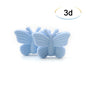 Bowknot 10pcs/lot Silicone Beads DIY Food Grade Silicone Teething Pacifier Cute Shaped Silicone teether Holder Accessories