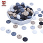 BOBO.BOX 100pc12mm Silicone Lentil Beads Baby Teething Bead BPA-Free Food Grade Making Baby Oral Care Pacifier Chain Accessorise