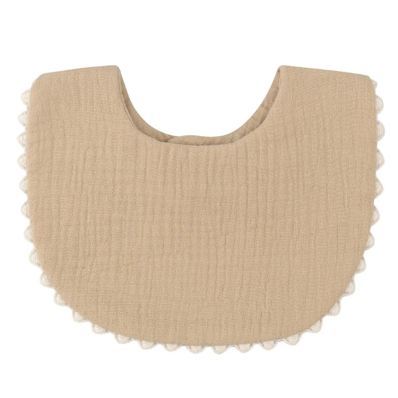 Cotton Gause Baby Bibs Solid Color Absorbent Baby Tassel Bib Newborn Burp Cloths Bandana Scarf for Kids Baby Girls Feeding Item