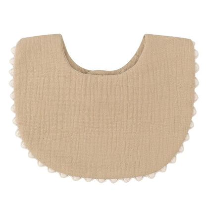Cotton Gause Baby Bibs Solid Color Absorbent Baby Tassel Bib Newborn Burp Cloths Bandana Scarf for Kids Baby Girls Feeding Item