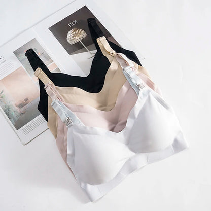 Comfortable Seamless Breast Feeding Bra Wire Free Nursing Bra Front Opening Maternity Special Breastfeeding Underwear Breathable