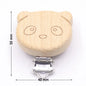 5PCS Wooden Rabbit Pacifier Clip Baby Accessories Wooden Animal Pacifier Metal Holder Elephant Pacifier Wooden Baby Teeth