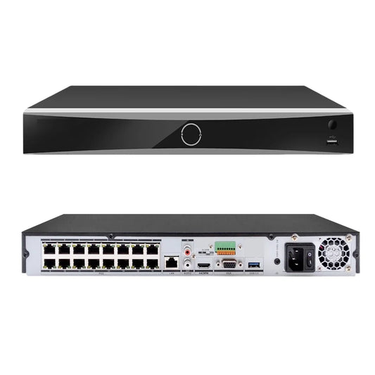 Original HIK 8MP 16-Channel 4K AcuSense NVR DS-7616NXI-K2/16P CCTV IP Security Surveillance Network Video Recorder with 16 PoE