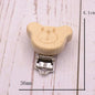5PCS Wooden Rabbit Pacifier Clip Baby Accessories Wooden Animal Pacifier Metal Holder Elephant Pacifier Wooden Baby Teeth