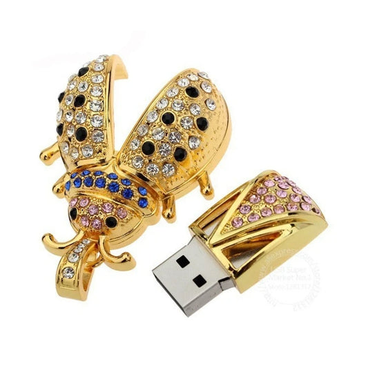 JASTER Beetle Shape Crysta Usb Flash Drive 4gb 8gb16gb 32gb 64gb Cle Usb 2.0 3.0 Pendrive Metal Memory Stick