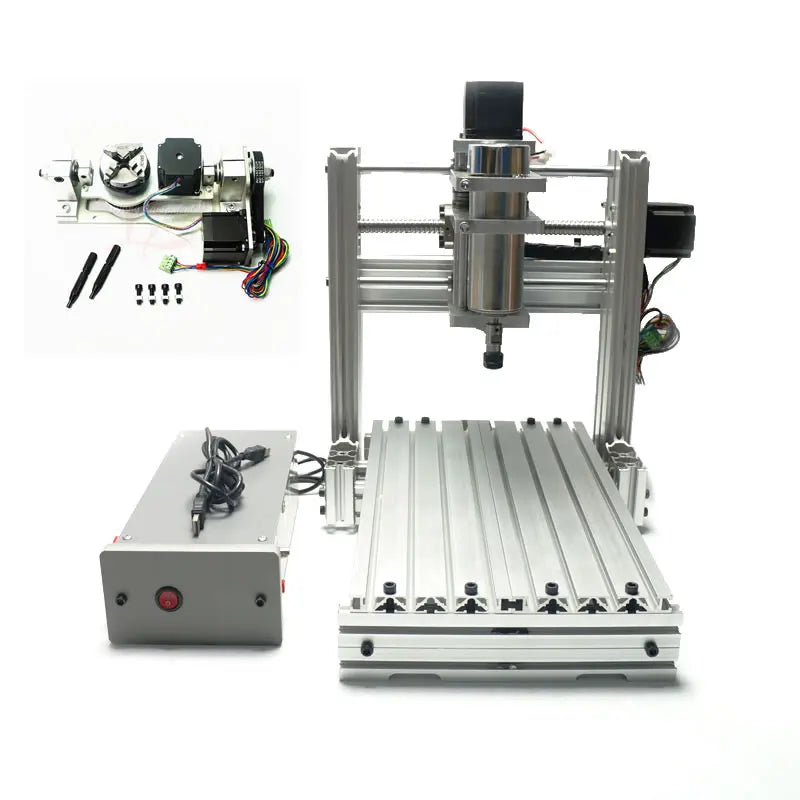 DIY Cnc 3060 3040 3020 4020 6020 5axis 4axis 3axis Wood Engraving Machine 400w Usb Milling Lathe Metal Router Aluminum Frame Kit