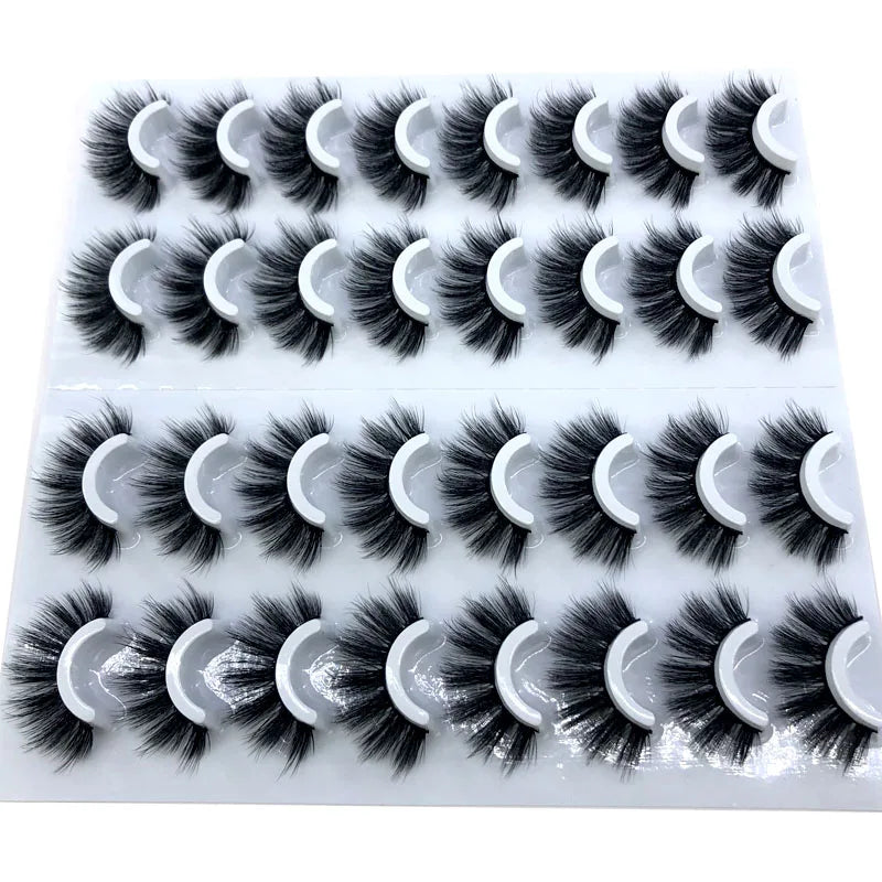 16 Pairs 3D Mink Lashes Natural False Eyelashes Dramatic Volume Fake Lashes Makeup Eyelash Extension Silk Eyelashes