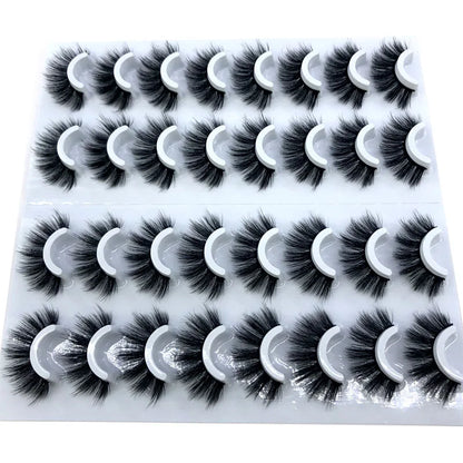 16 Pairs 3D Mink Lashes Natural False Eyelashes Dramatic Volume Fake Lashes Makeup Eyelash Extension Silk Eyelashes