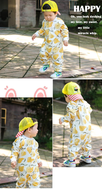 3PCS Baby Girl Clothes Set Cotton Newborn Unisex Baby Boy Clothes Cartoon Active Pajamas One-Pieces Print Autumn Ropa Bebe