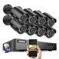ANNKE 8pcs 2MP 1080P Security Camera Kit 8 Channel DVR  IP66 Waterproof Home CCTV Camera System with 2TB Hard Drive