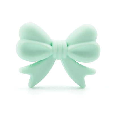 Bowknot 10pcs/lot Silicone Beads DIY Food Grade Silicone Teething Pacifier Cute Shaped Silicone teether Holder Accessories