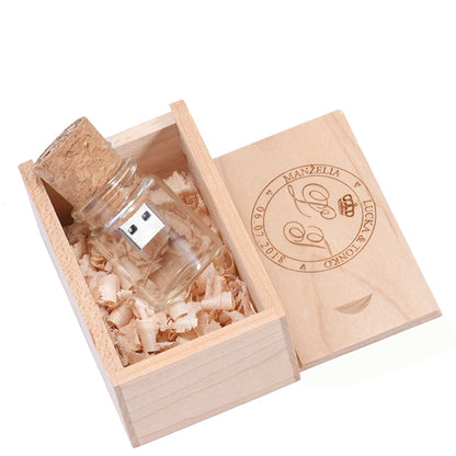 JASTER Personalized Usb Pendrive Bottle Shaped Custom Flash Drive 4gb 8gb Wood Mini Usb Flash Stick