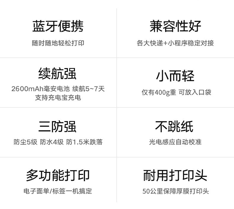 Youku Hl30 Portable Receipt Printer for Express Delivery Stations, Cainiao Package Code Printer, Bluetooth Wireless Printer