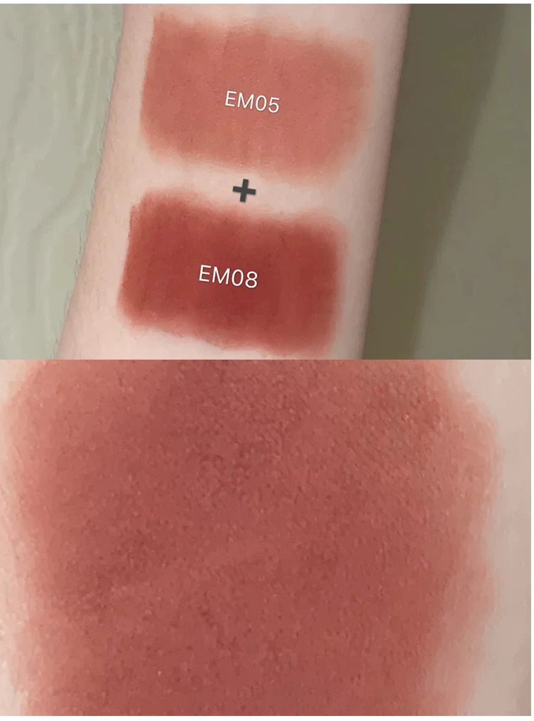 INTO YOU Lip Mud Heroine Matte Velvet Lip and Cheek Dual-use Lip Mud Soft Fog Smooth Blush INTOYOU Lip Lipstick Makeup