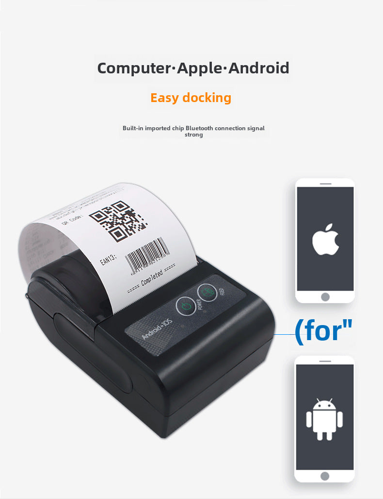 Youku 58Hb5 Bluetooth Printer Manager Fox Police Air Supply Gas Receipt Thermal Portable 58 Receipt Printer