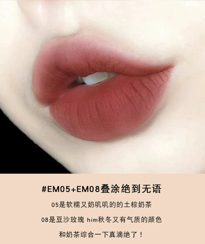 INTO YOU Lip Mud Heroine Matte Velvet Lip and Cheek Dual-use Lip Mud Soft Fog Smooth Blush INTOYOU Lip Lipstick Makeup