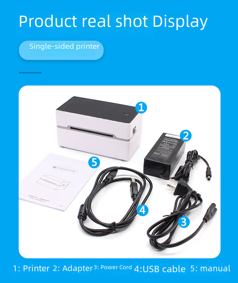 Uiku Tdl402 Thermal Label Printer Barcode Self-Adhesive Label Paper Bluetooth Express Digital Form Printing
